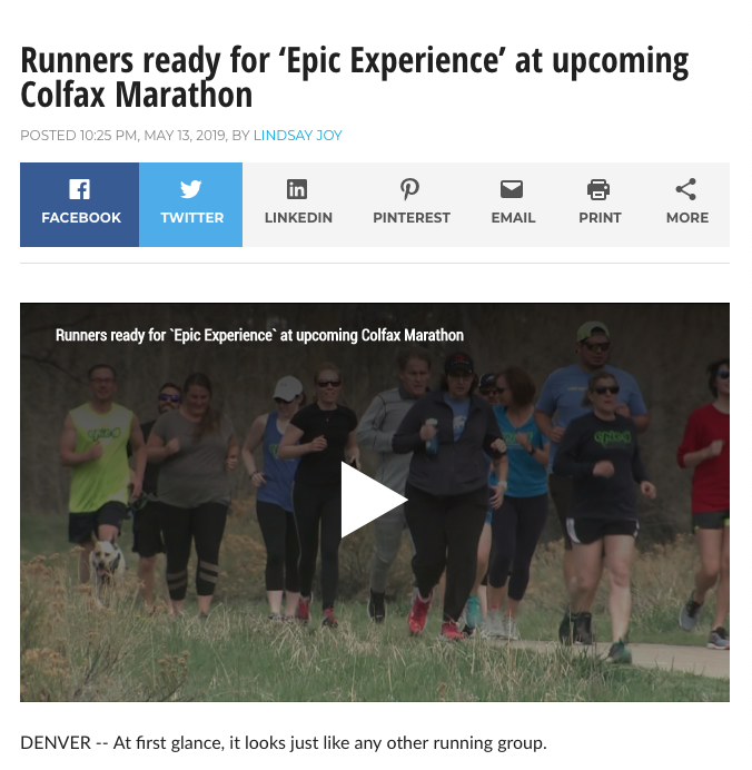 Epic Experience Colfax Marathon Runners